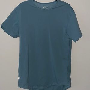 Bylt Basics Medium Lux blend drop cut shirt in Atlantic blue